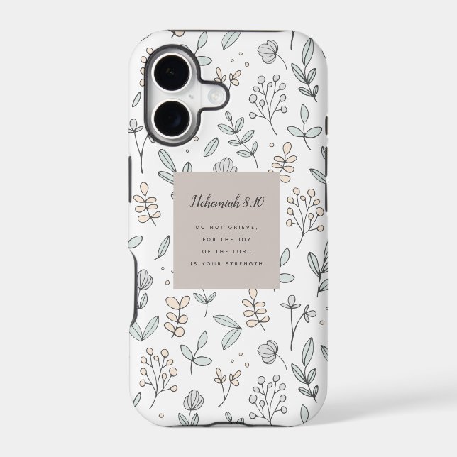 Nehemiah 8:10 Scripture Iphone Case (Back)