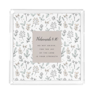 Nehemiah 8:10 Scripture Trinket Tray