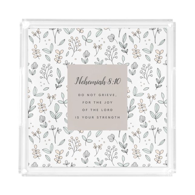 Nehemiah 8:10 Scripture Trinket Tray (Front)