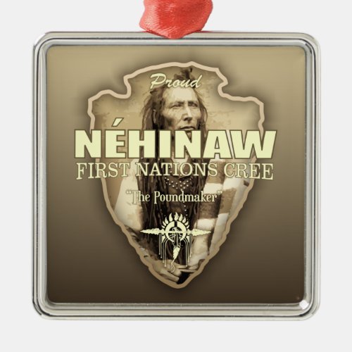 Nehinaw Cree arrowhead Metal Ornament