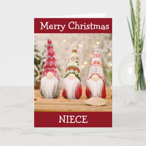 NEICE MERRY CHRISTMAS FROM SANTA HOLIDAY CARD