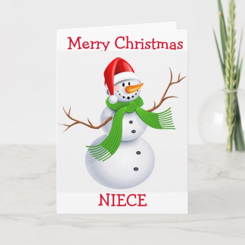 NEICE MERRY CHRISTMAS FROM SANTA HOLIDAY CARD