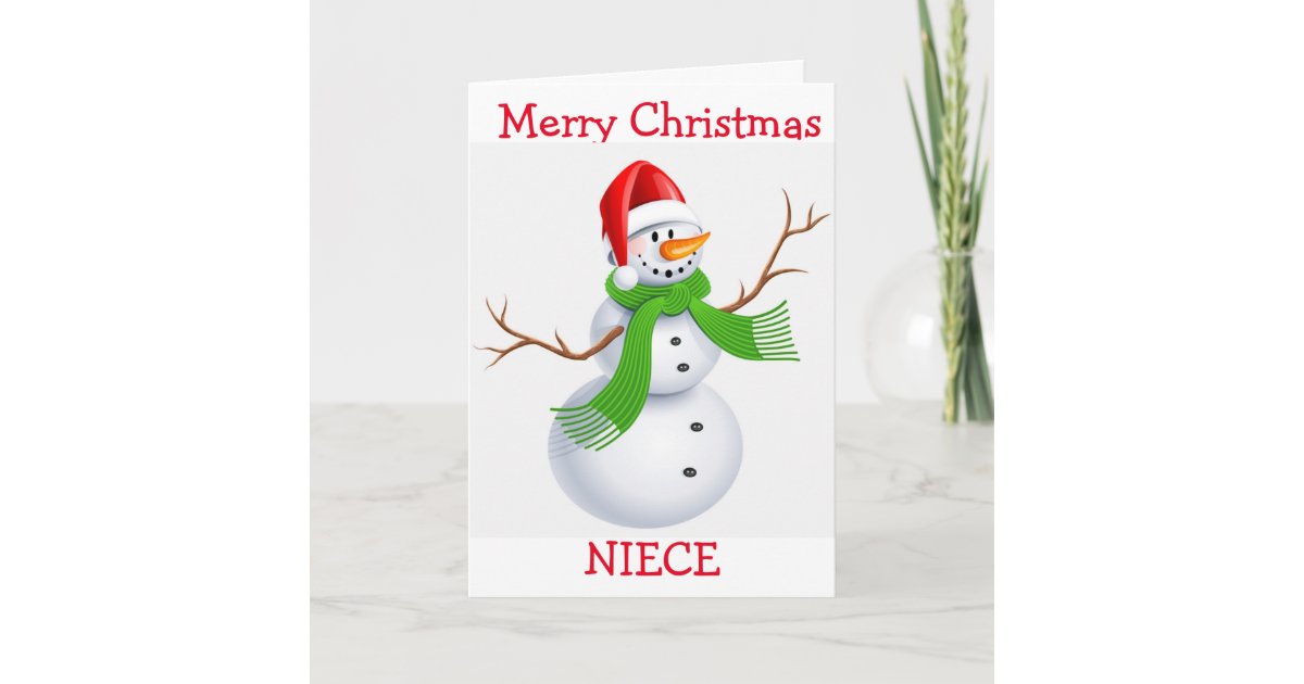 **NEICE** MERRY CHRISTMAS FROM SANTA HOLIDAY CARD | Zazzle