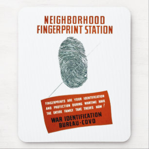 Neigborhood Fingerprint Station Mouse Pad