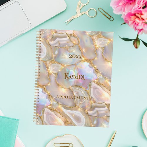 neige gold agate holographic name 2025 planner