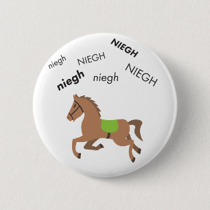 Neigh Horse Cute Emoji Button