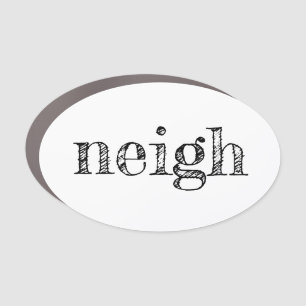 NEIGH Horse Lovers Pony Barn Modern Equestrian Car Magnet