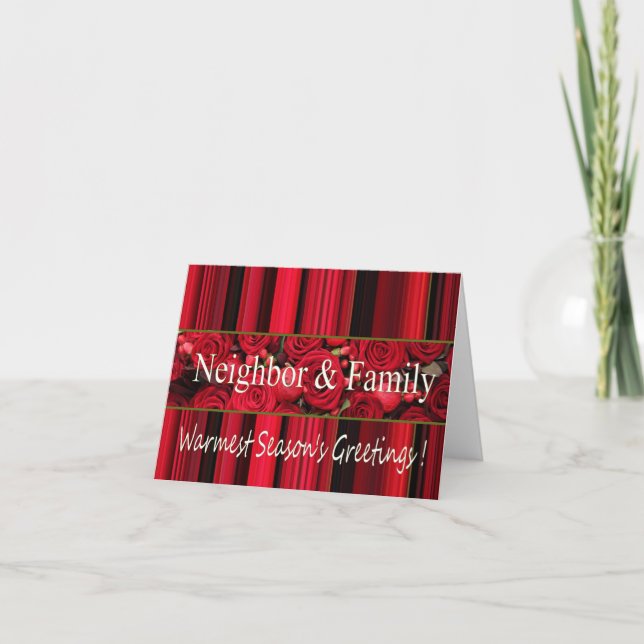 Neighbor and Family Merry Christmas card (Front)