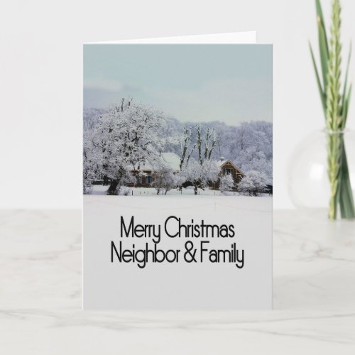 Neighbor and Family Merry Christmas card