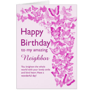 Neighbor Birthday Butterflies Cards