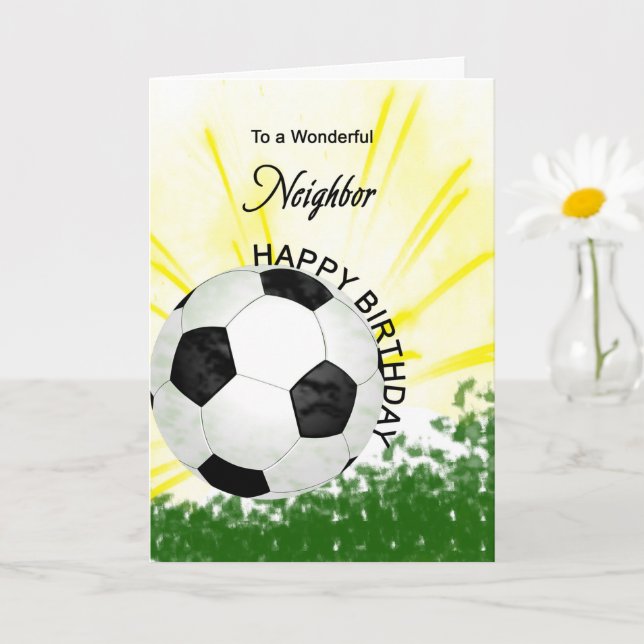 Neighbor Birthday Soccer Card (Small Plant)