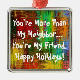 Neighbor Christmas Metal Ornament