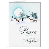 Neighbor, Christmas scene with reindeer (Front)