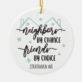 Neighbor Christmas Tree ornament gift Custom