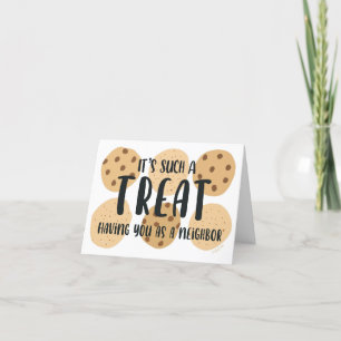 Neighbor Cookie Treat Theme Appreciation Letterpress Thank You Card