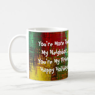 WOHR Best Neighbor Ever Mugs Set Housewarming Welcome gift for Neighbors  co-Workers Friends Novelty Moving Away Mugs Neighbor