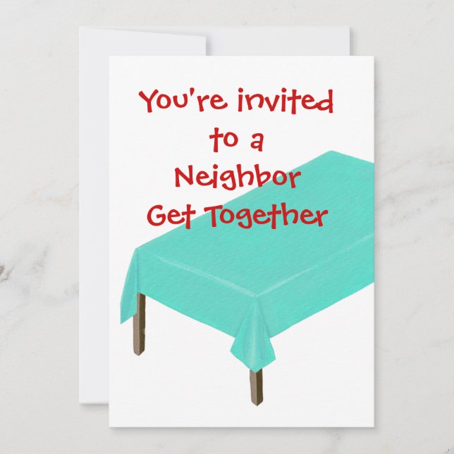 Neighbor Get Together Invitations, customize Invitation (Front)