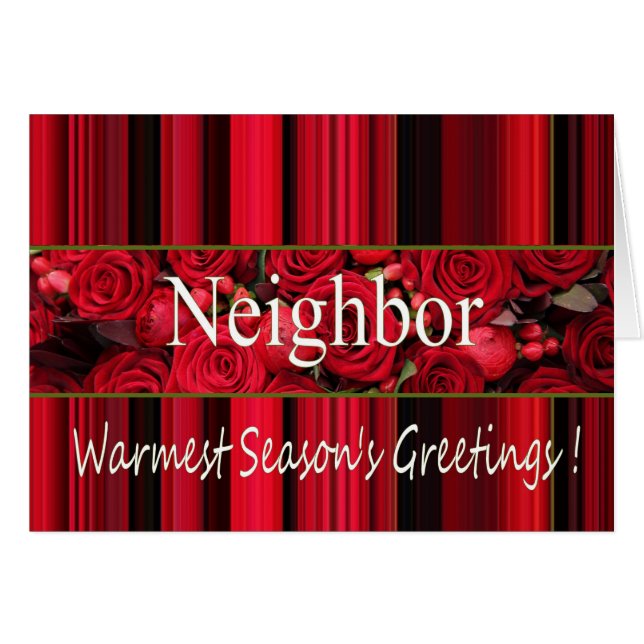 Neighbor Merry Christmas card (Front Horizontal)
