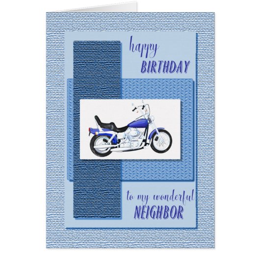 Neighbor, motor bike birthday (Front)