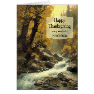 Neighbor Thanksgiving Forest and Stream Cards
