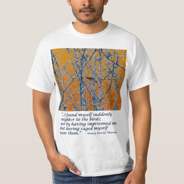 Neighbor to the Birds - Thoreau T-Shirt (Front)