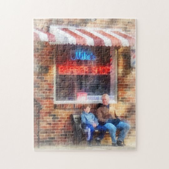 Neighborhood Barber Shop Jigsaw Puzzle
