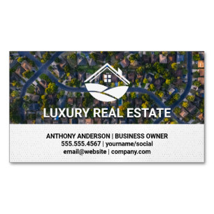 Neighborhood Bird Eye View Business Card Magnet