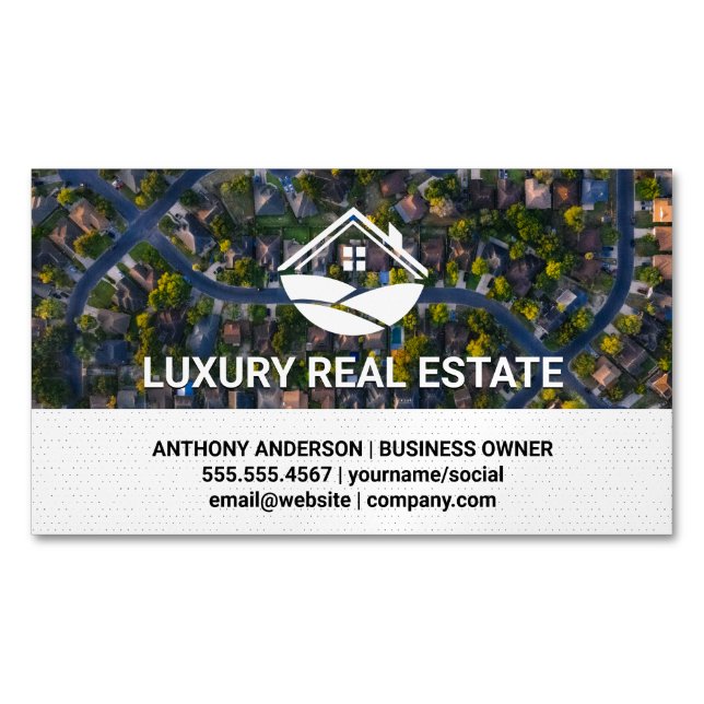 Neighborhood | Bird Eye View Business Card Magnet (Front)