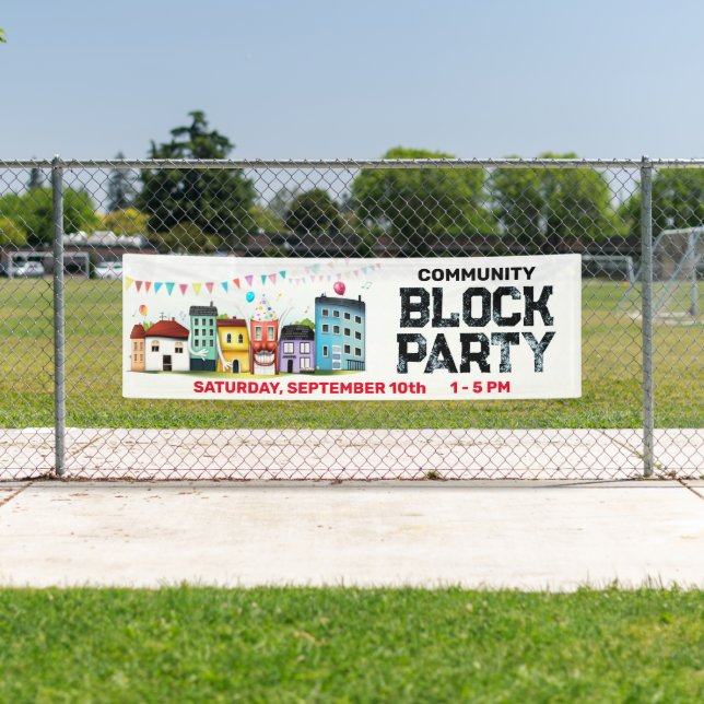 Neighborhood Block Party Banner (Insitu)