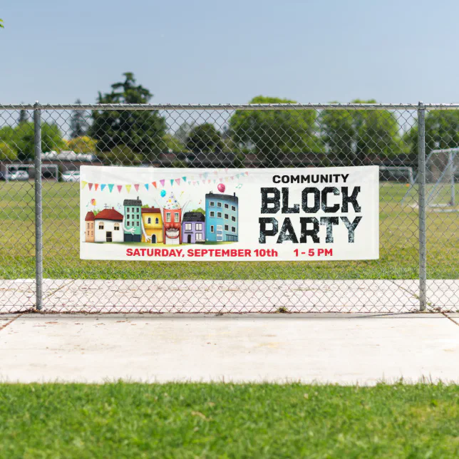 Block Party Signage Neighborhood Block Party Banner | Zazzle