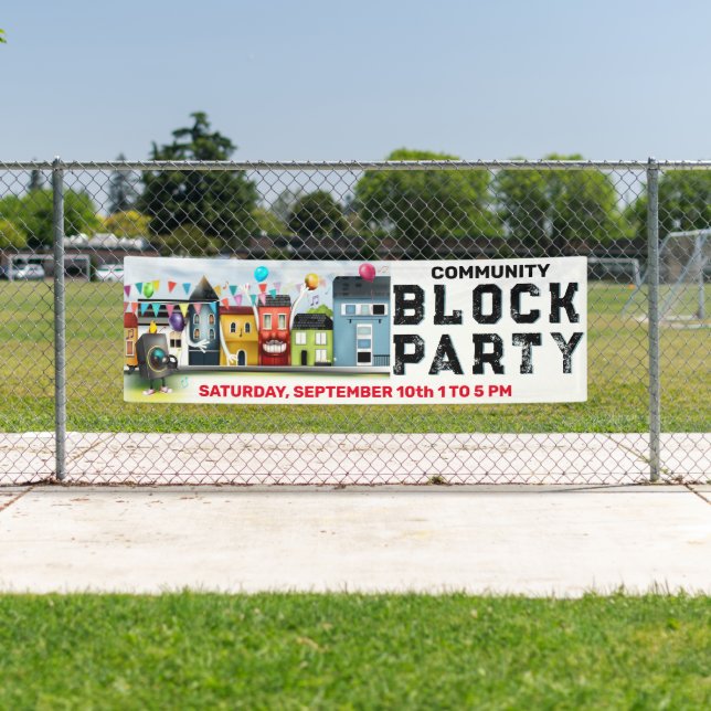 Neighborhood Block Party Banner (Insitu)
