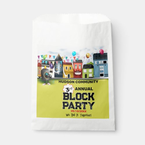 Neighborhood Block Party Favor Bag