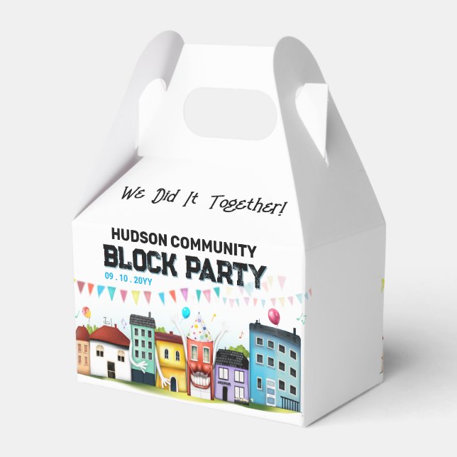 Neighborhood Block Party Favor Boxes (Back Side)