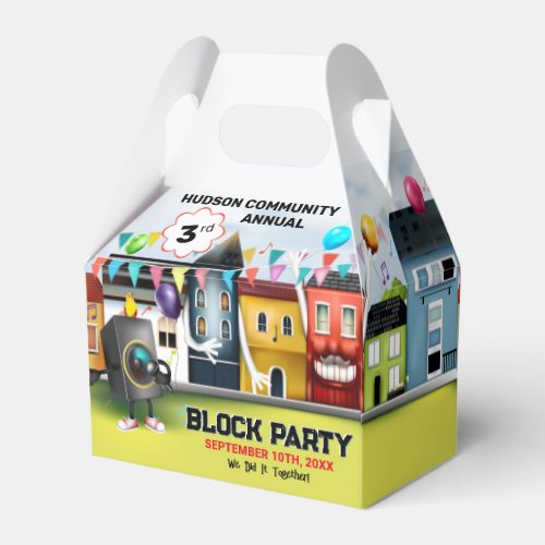 Neighborhood Block Party Favor Boxes