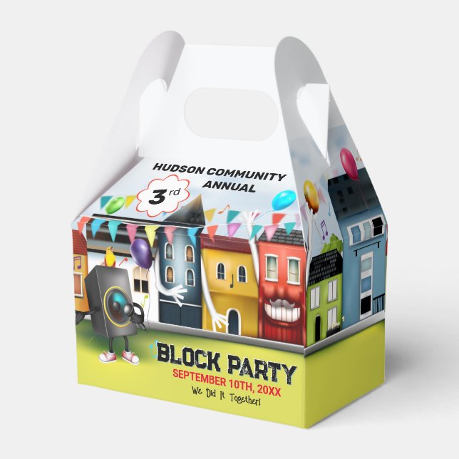 Neighborhood Block Party Favor Boxes (Back Side)