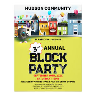 Neighborhood Block Party Flyer