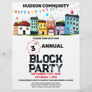 Neighborhood Block Party Flyer