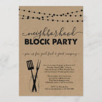 Neighborhood Block Party Invitation