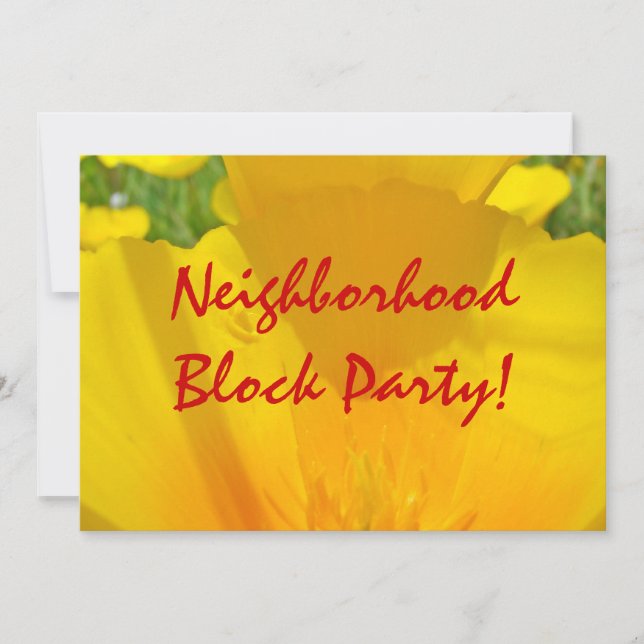 Neighborhood Block Party! Invitations Annoucements (Front)