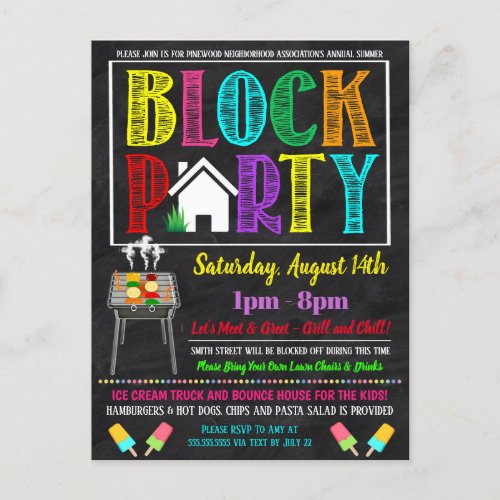 Neighborhood Block Party Invite
