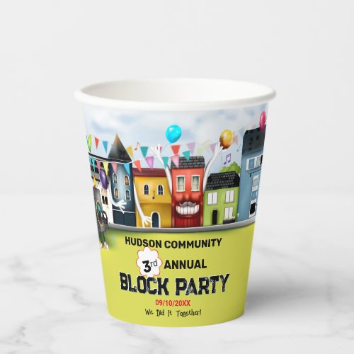 Neighborhood Block Party Paper Cups