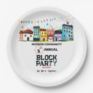 Neighborhood Block Party Paper Plates