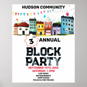 Neighborhood Block Party Poster