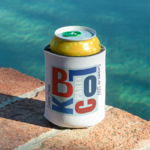 Neighborhood Block Party Retro 4th of July Can Cooler