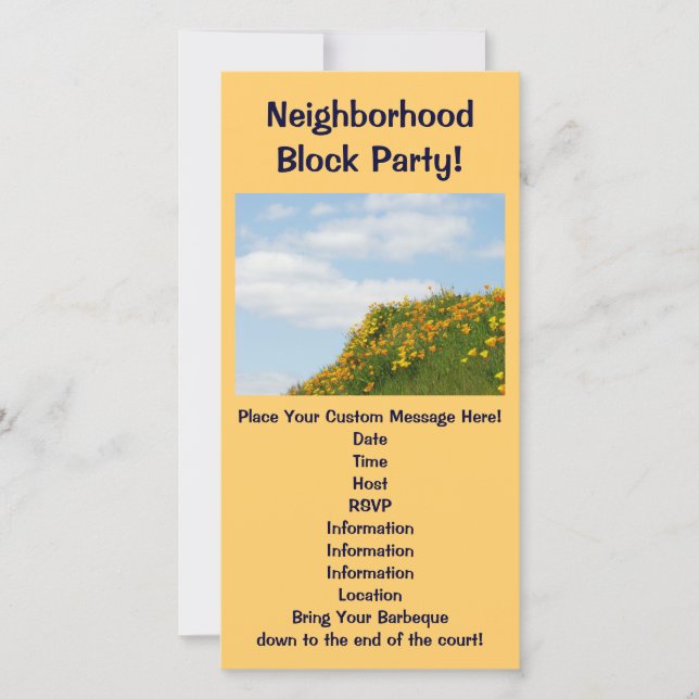 Neighborhood Block Party! Summer Parties Barbeques (Front)