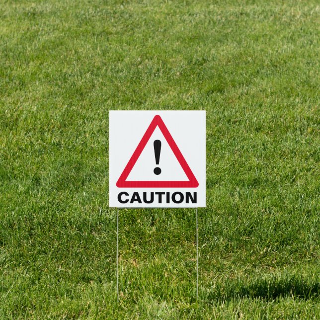 Neighborhood caution sign to slow down traffic (Insitu)