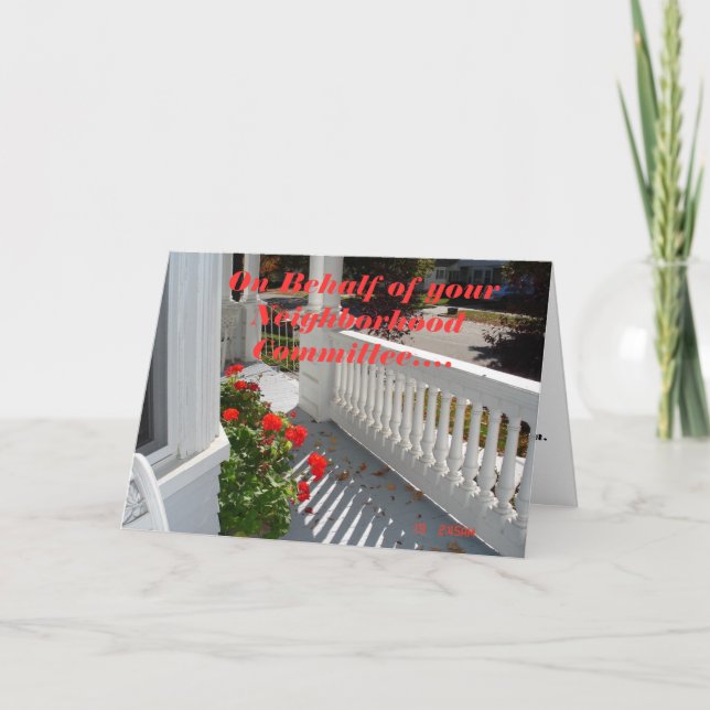 Neighborhood Committee Thank You Card (Front)