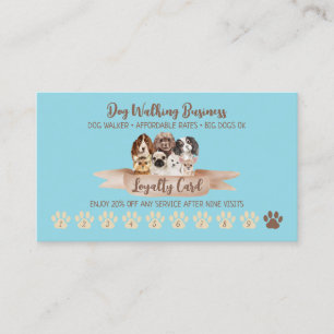 Neighborhood Dog Walker Punch Card