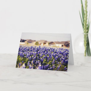 Neighborhood full of bluebonnets letterpress thank you card