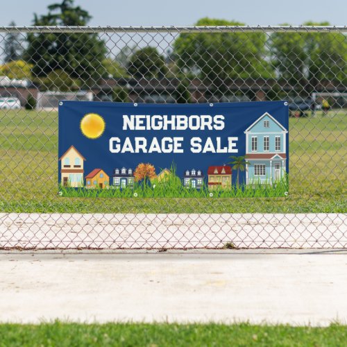 Neighborhood garage sale banner